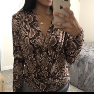 Zara Snakeskin bodysuit